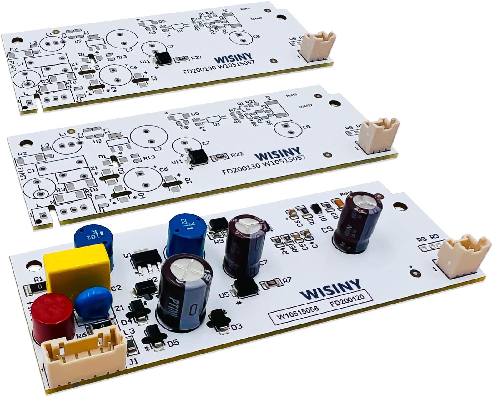 WISINY W10515058 refrigerator LED light and W10515057 LED Light 2 Pcs Compatible for Kenmore Maytag Whirlpool Refrigerator LED Light, No-include Plastic Cover