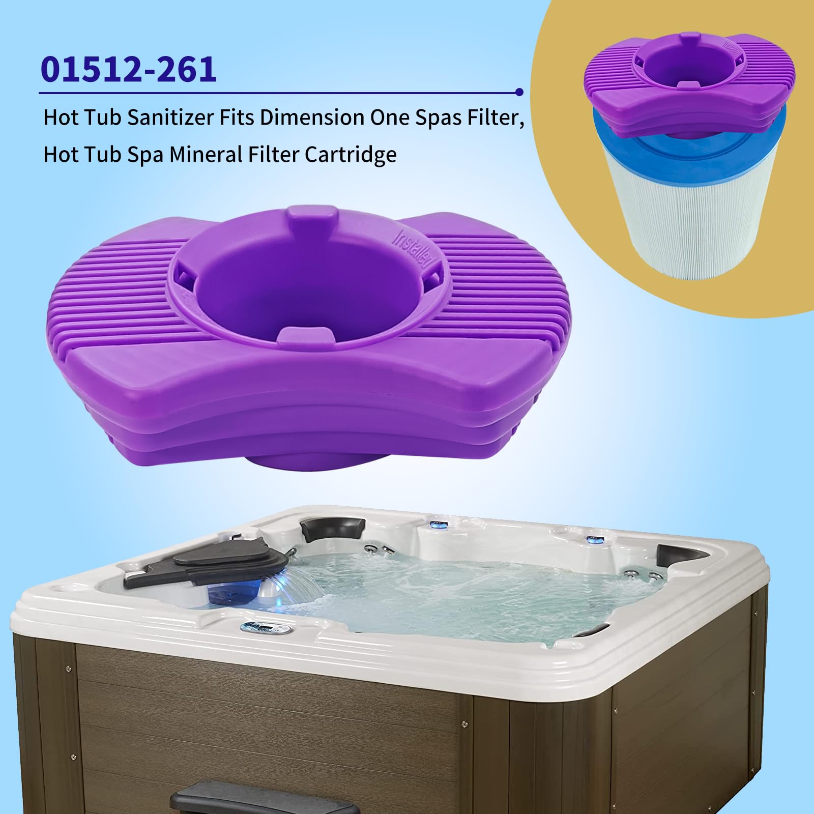 Hot Tub Spa Mineral Filter Cartridge Compatibel with Dimension One Spas Vision Sanitizing System