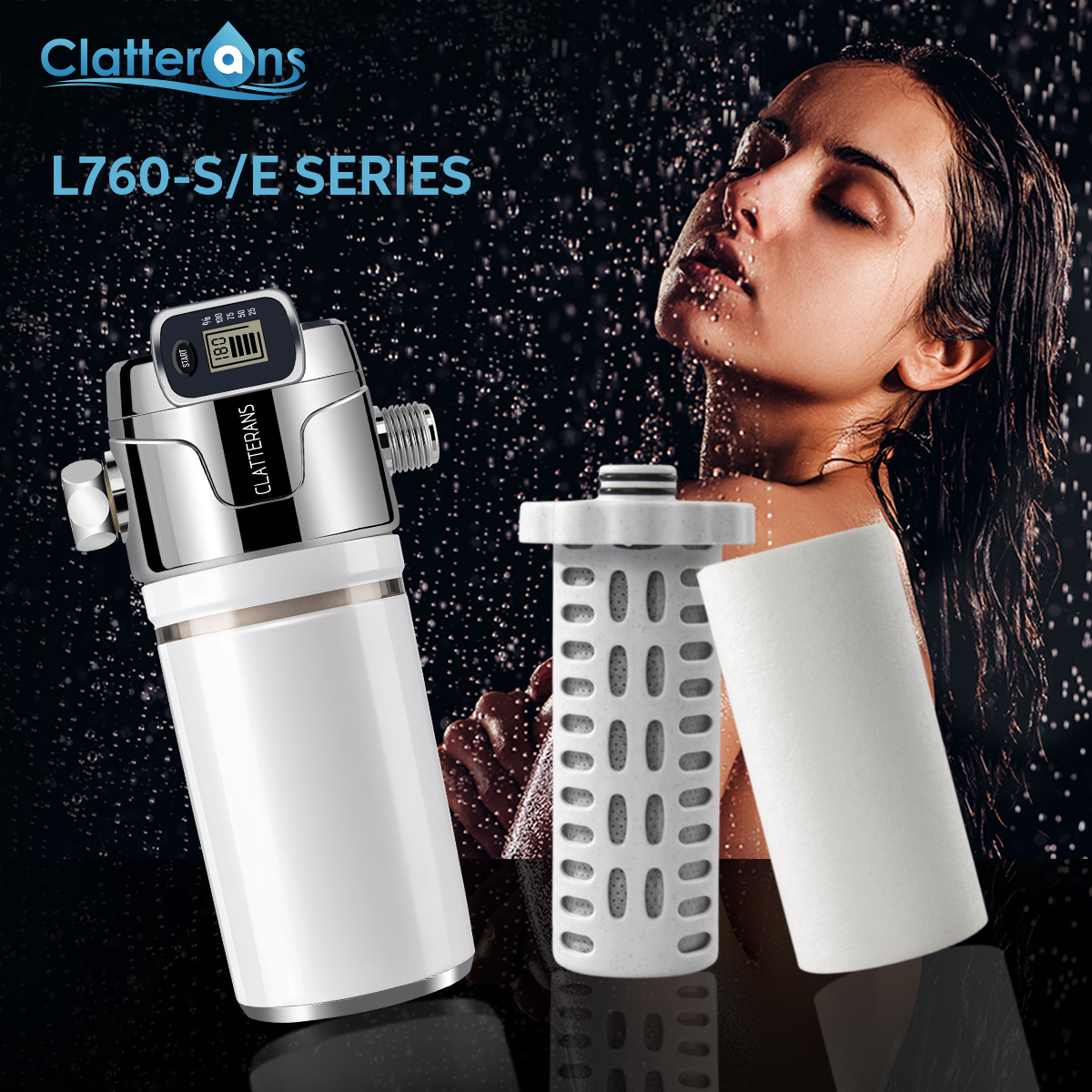 Clatterans Pro Water Filter for Micro Watens Shower Filtration System