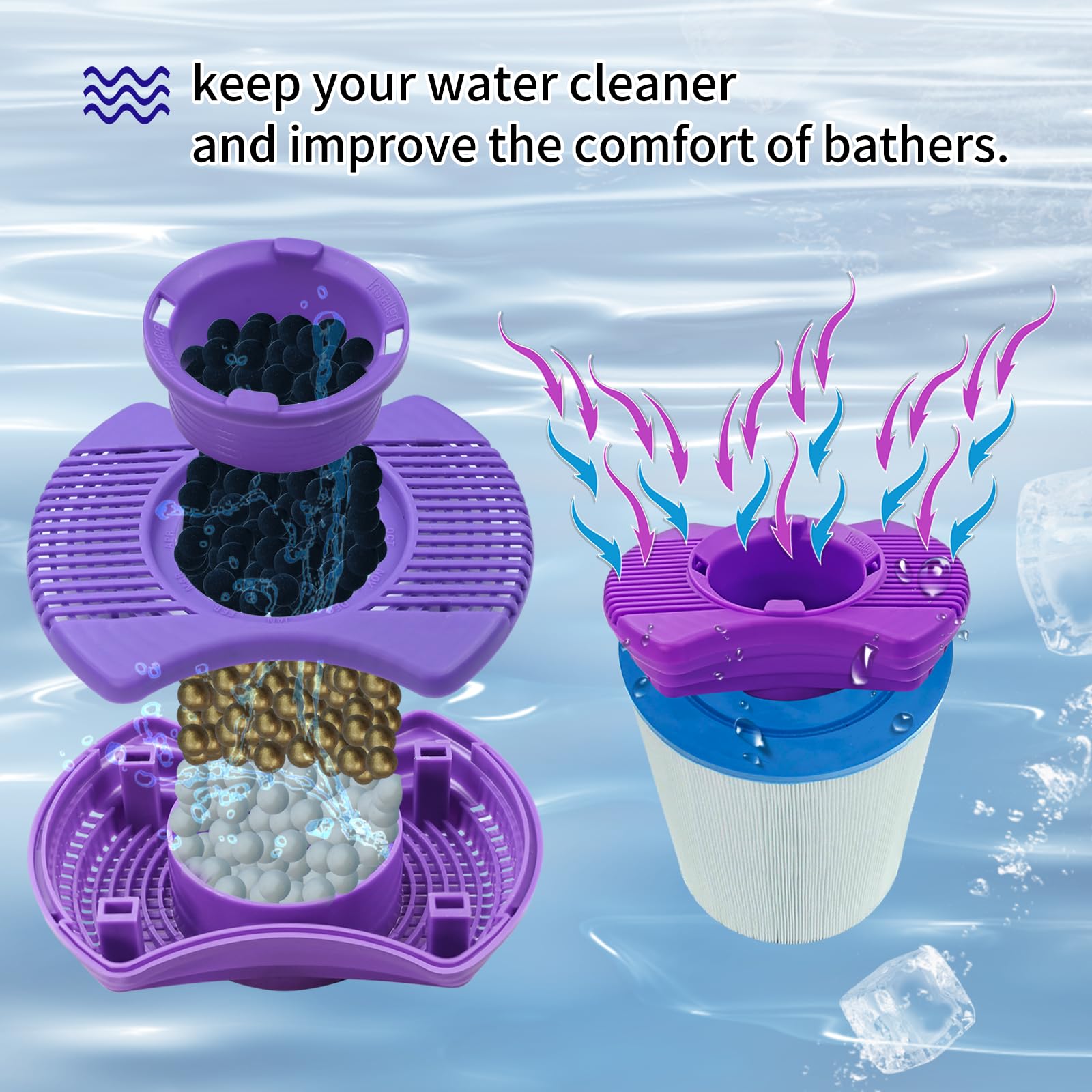 Hot Tub Spa Mineral Filter Cartridge Compatibel with Dimension One Spas Vision Sanitizing System