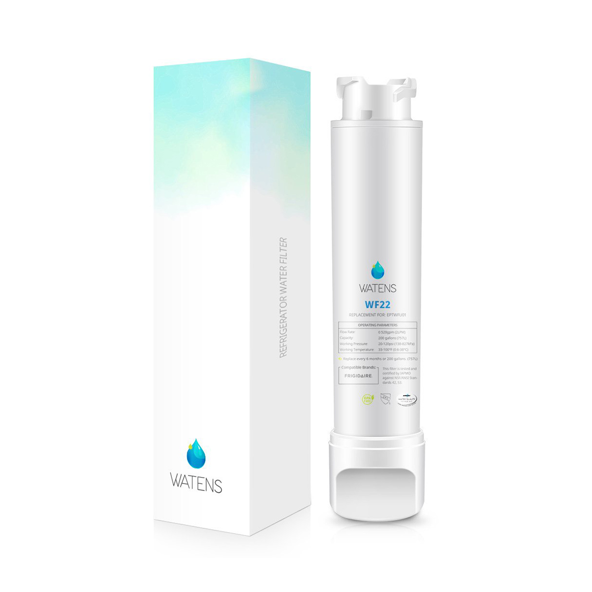 Watens WF22 Replacement for Frigidaire EPTWFU01 PURESOURCE ULTRA II Refrigerator Water Filter, 2 Packs