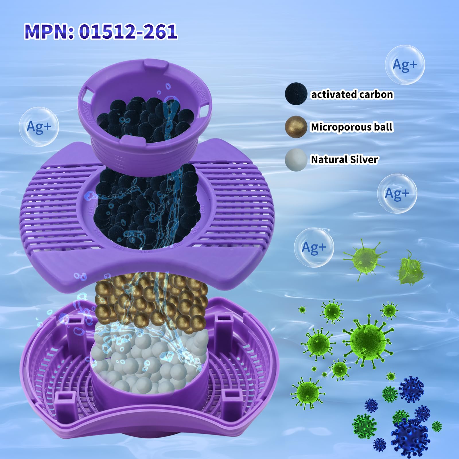 Hot Tub Spa Mineral Filter Cartridge Compatibel with Dimension One Spas Vision Sanitizing System