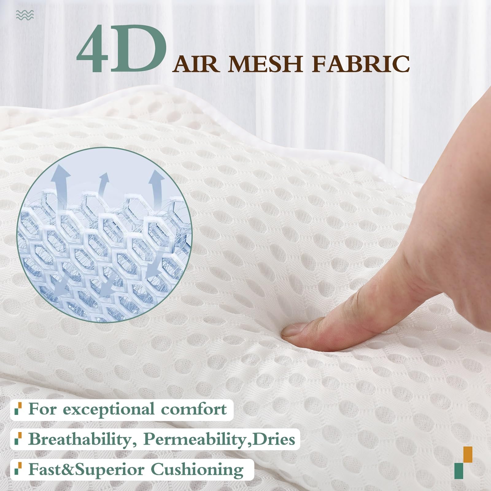 Bath Pillow Ergonomic Luxury Bathtub Pillow with Head,Neck, Shoulder and Back Support, 4D Bath Pillows for tub with 6 Powerful Suction Cups, Fits All Bathtub