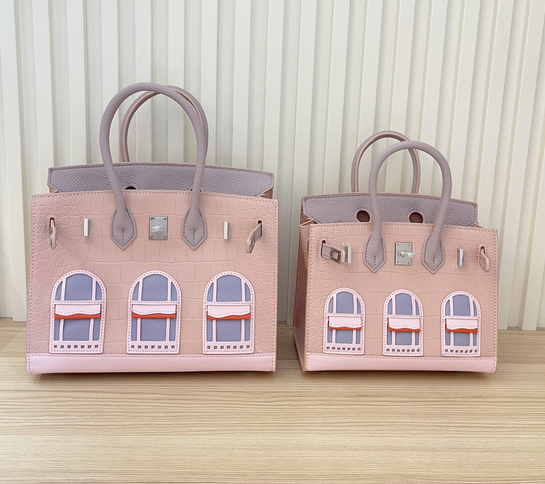 PINK HOUSE HERMES HANDBAG 20cm