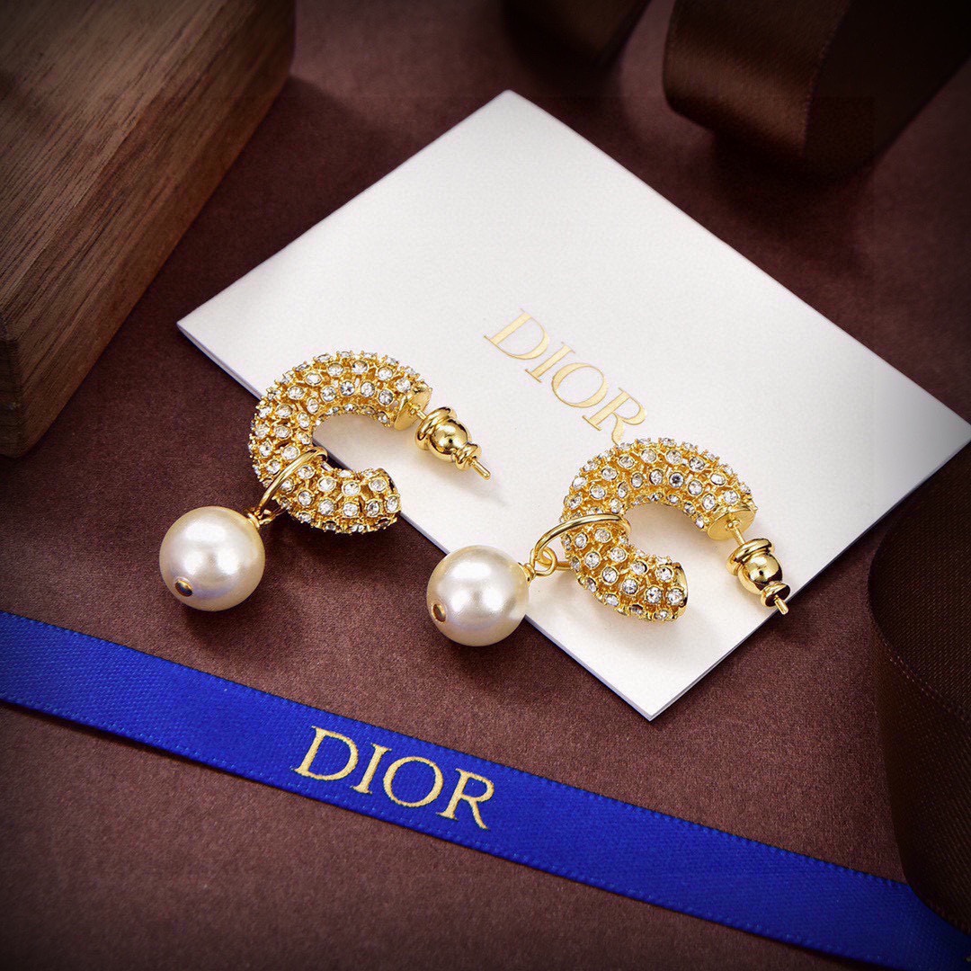Dior hollow earrings