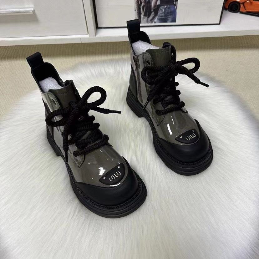 British style lace-up fashion vintage short boots