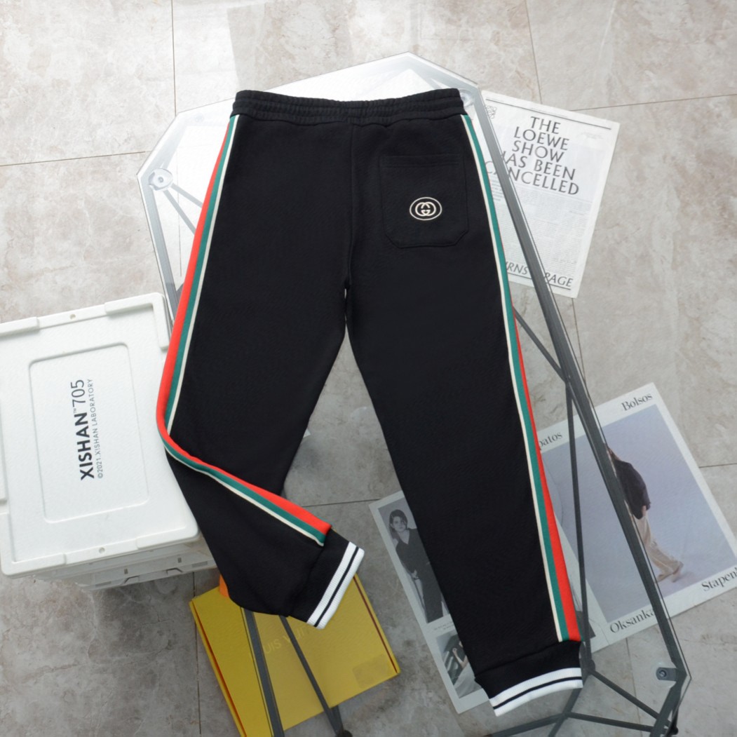 Gucci classic double Glogo casual sweatpants