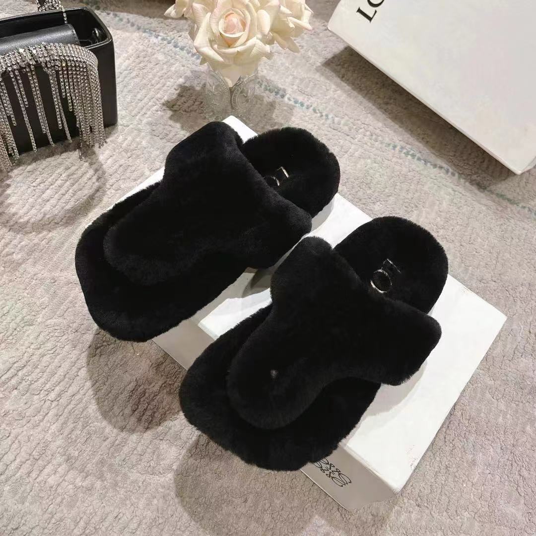 Loewe Ease woolen slippers