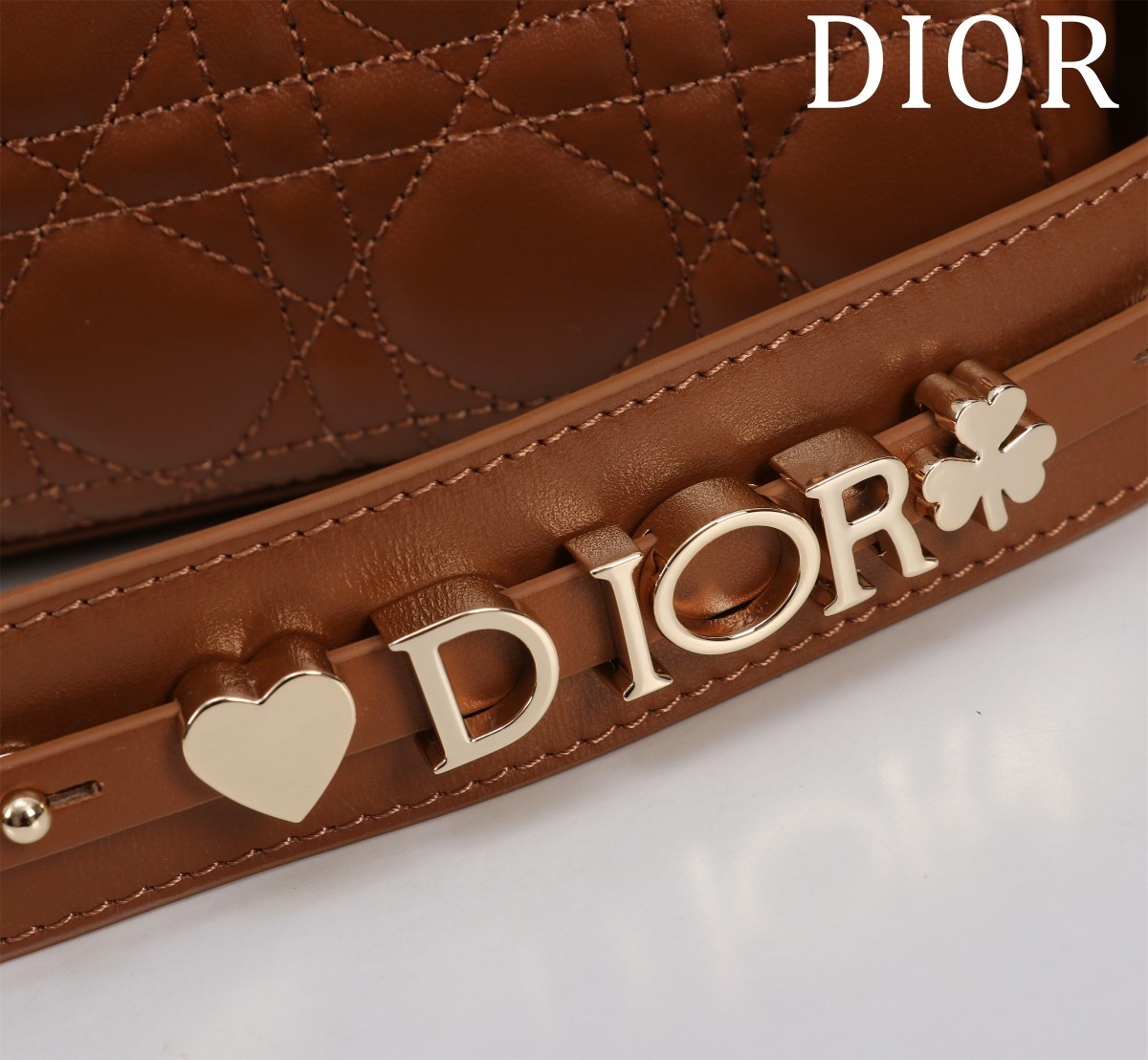 Top Quality Mini Lady Dior Bag Golden Saddle Cannage Lambskin