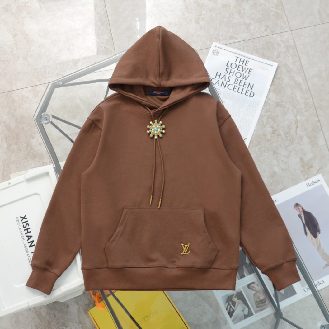 Lv sunflower decorated hoodie