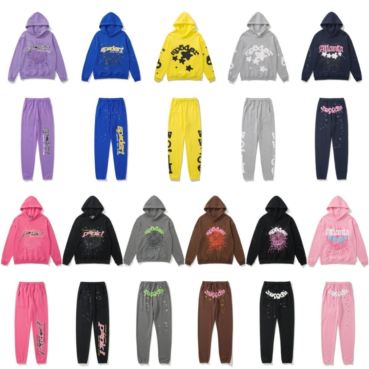 sp5der hoodies and pants