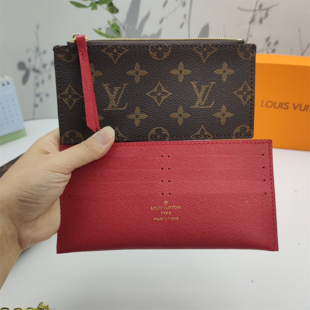 LV Félicie Pochette Monogram Canvas Fuchsia Crossbody Bag