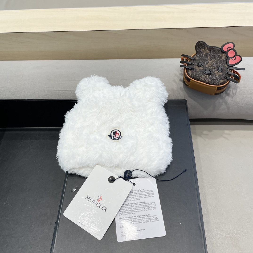Moncler Little Bear Ears Plush Hat