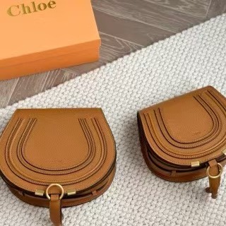 Chloe Calfskin Mini Marcie Round Crossbody Bag