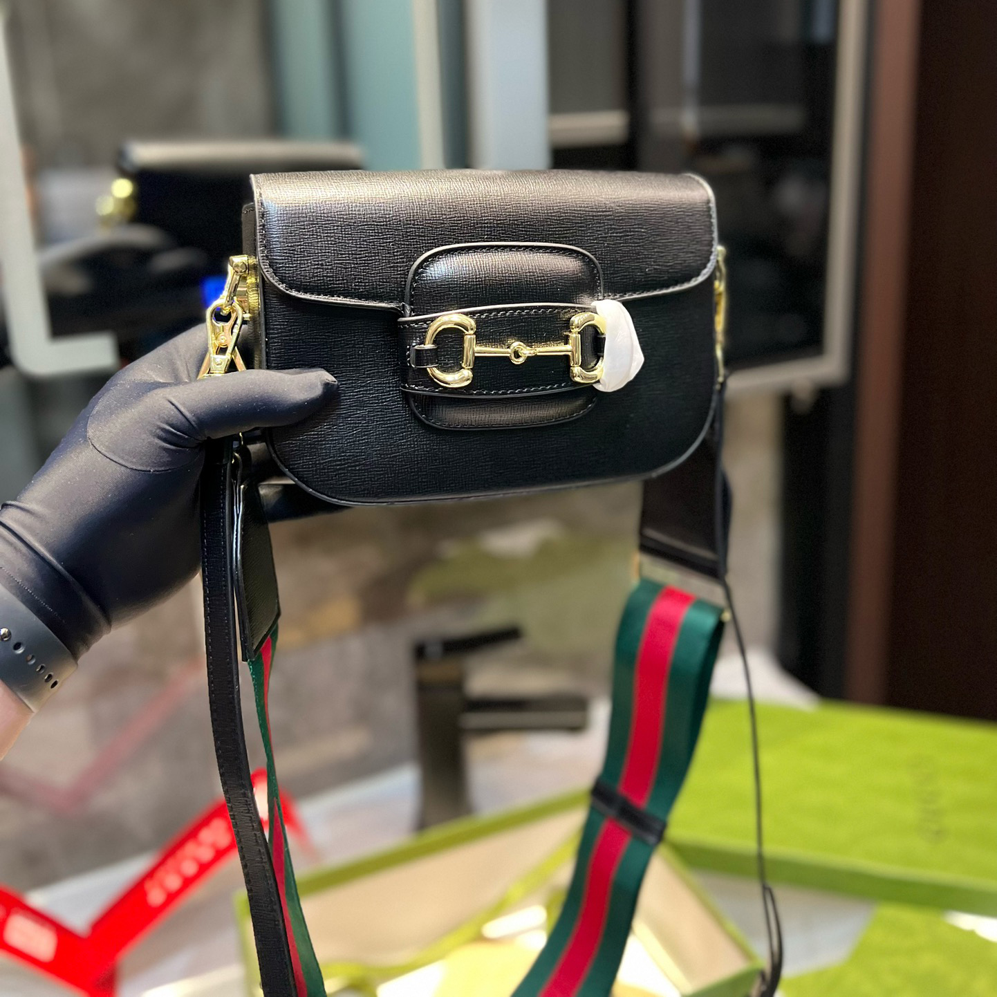 Gucci 1955 Horsebit Monogram saddle bag