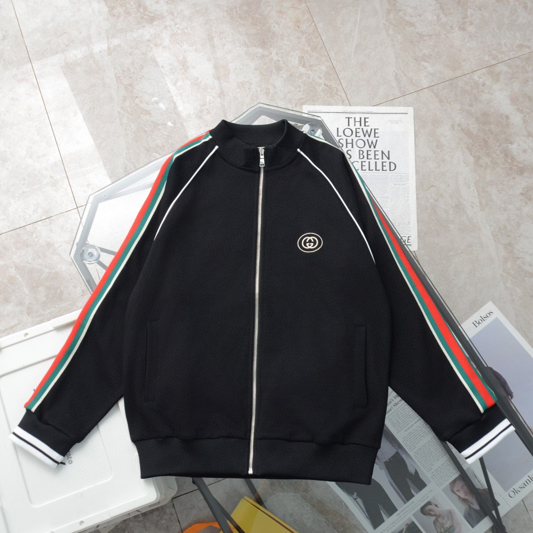 Gucci classic Double GLogo with stand collar coat hoodie