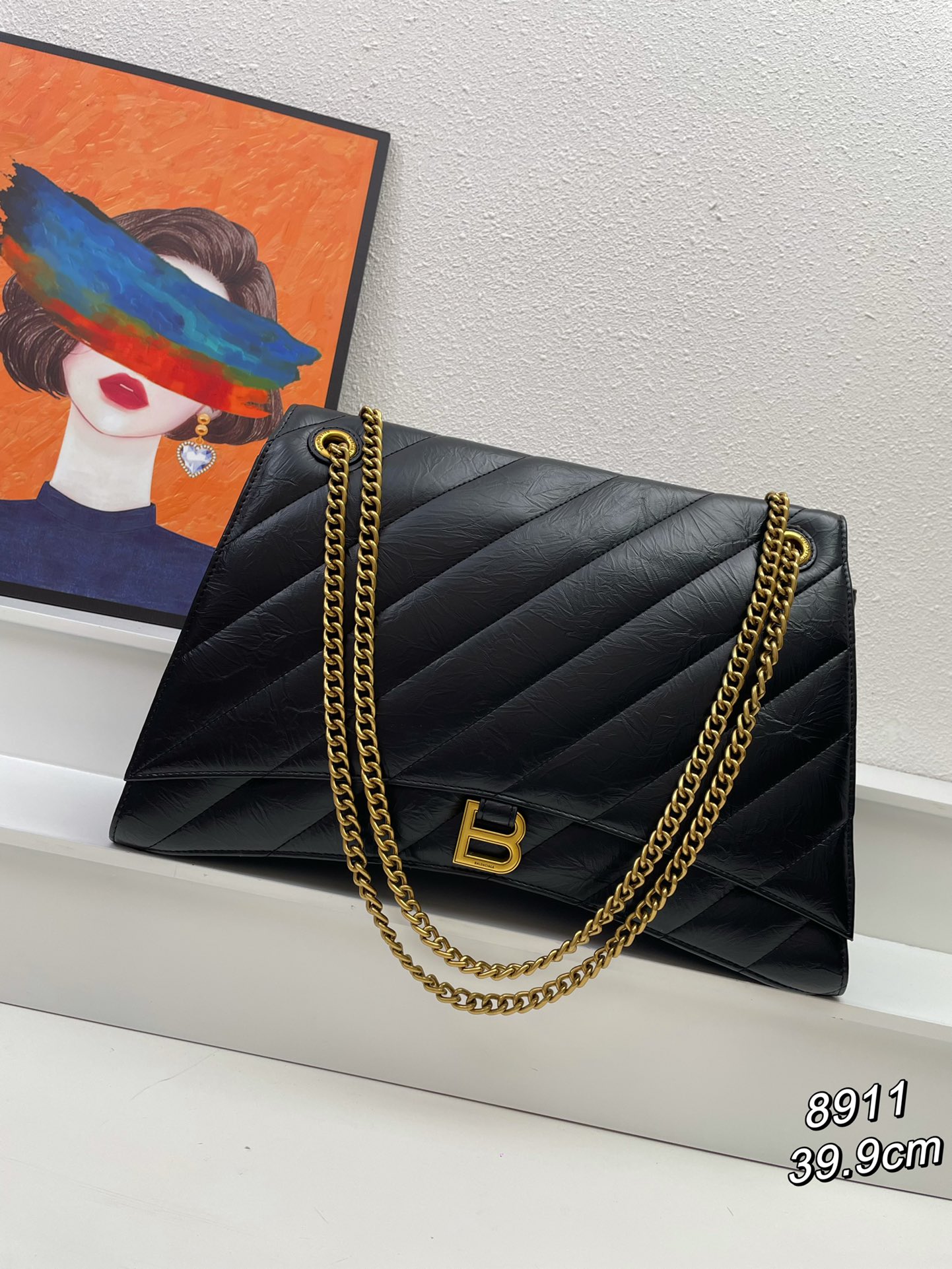 Women's bag Balenciaga B Buckle Crush Chain Bag