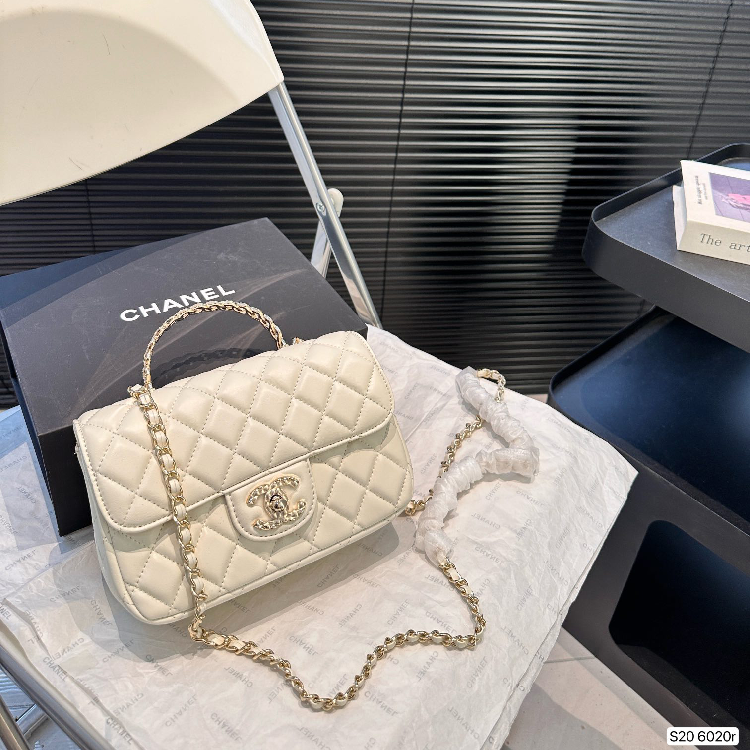 Chanel 24A handle chain bag