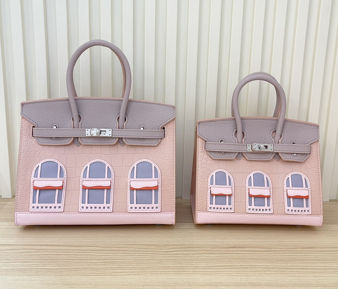 PINK HOUSE HERMES HANDBAG 20cm