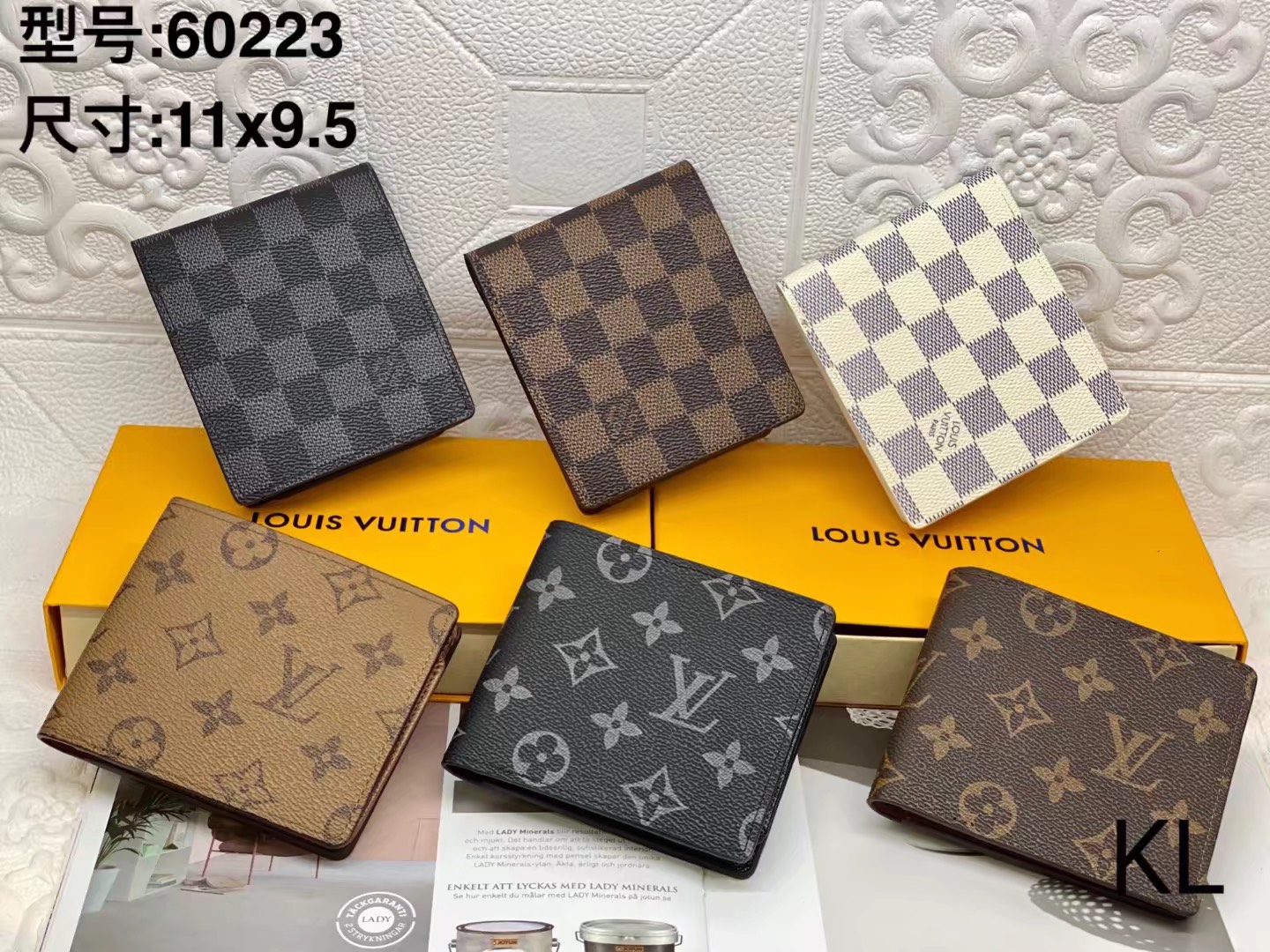 LV LOUIS VUITTON Damier Azur Portefeuille Marco Wallet