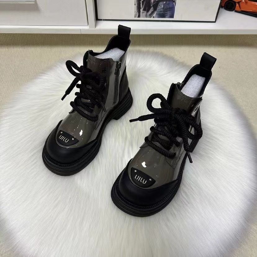 British style lace-up fashion vintage short boots