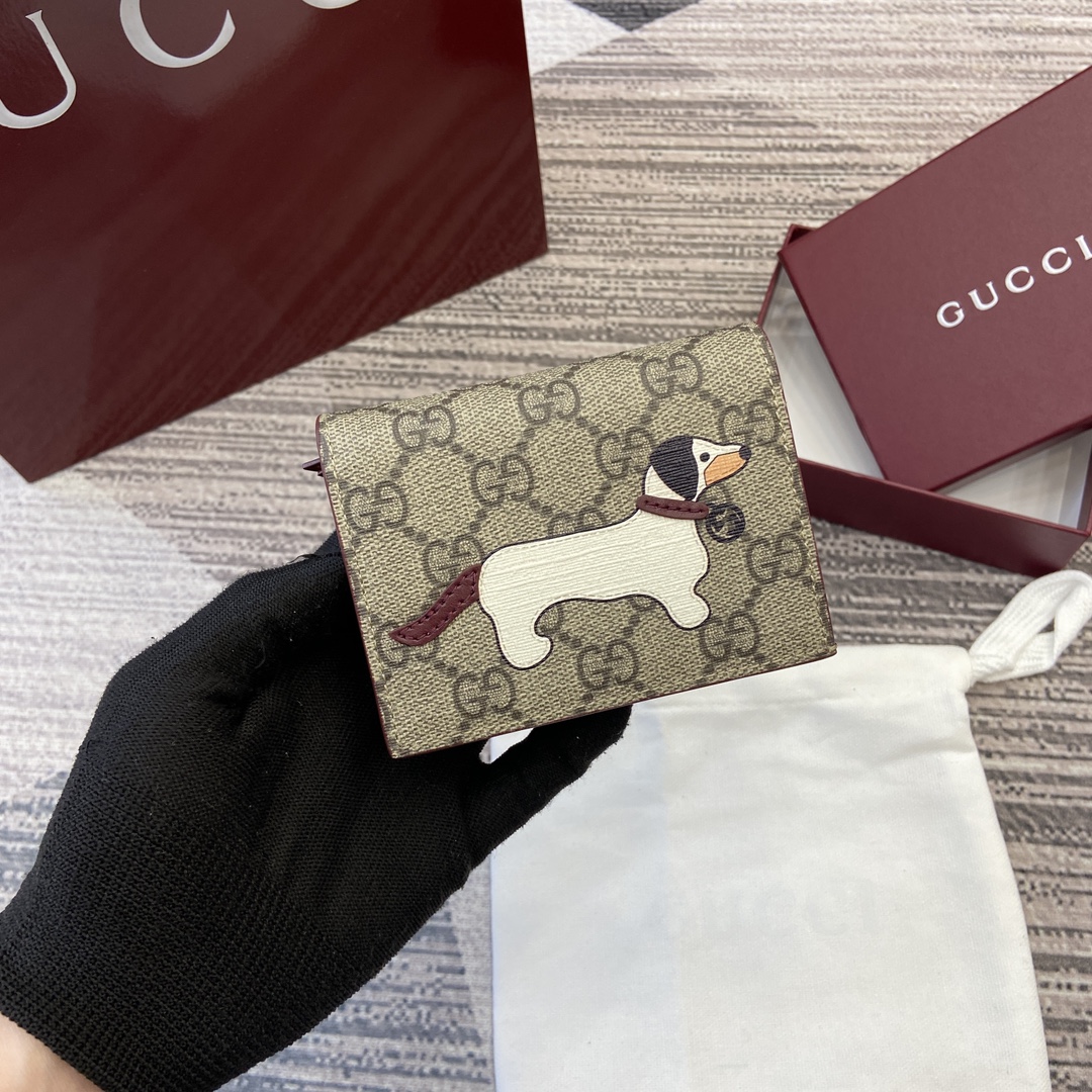 Gucci mini wallet cat puppy panda