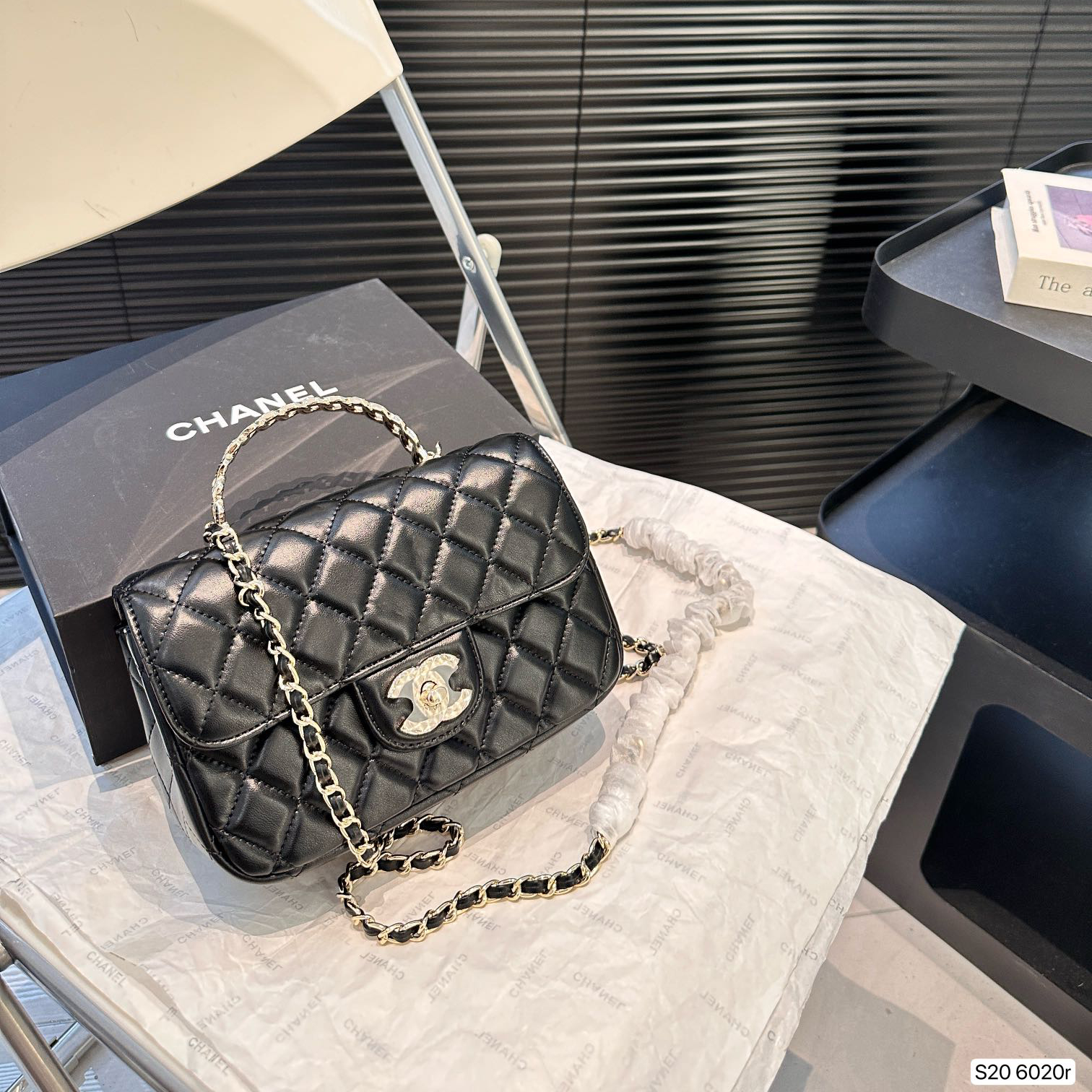 Chanel 24A handle chain bag