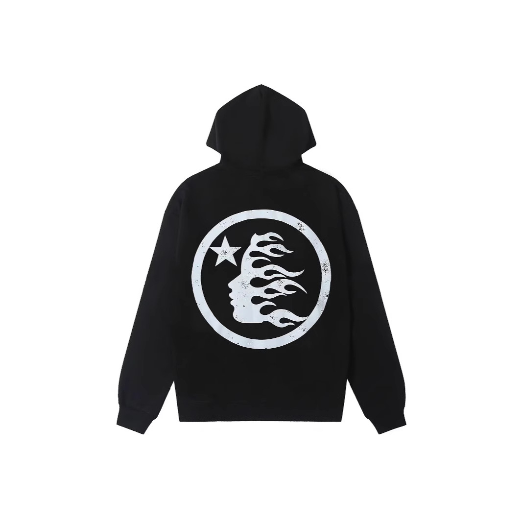 Hellstar monogram print hoodie for men and women