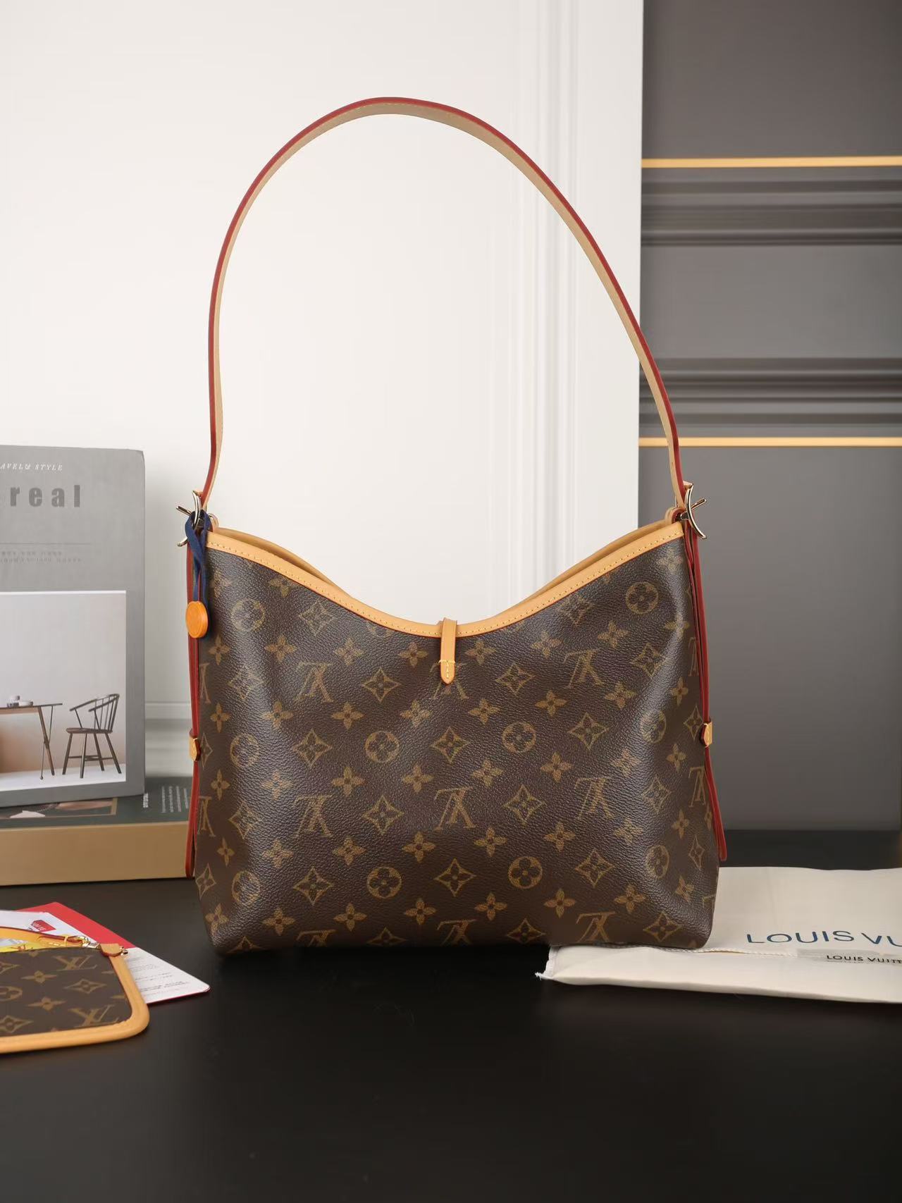 LV Carryall shopping Handbag shoulder carrier bag