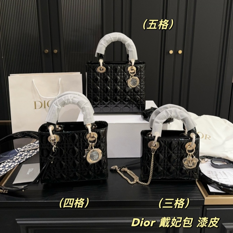 dior patent leather Diana Bag