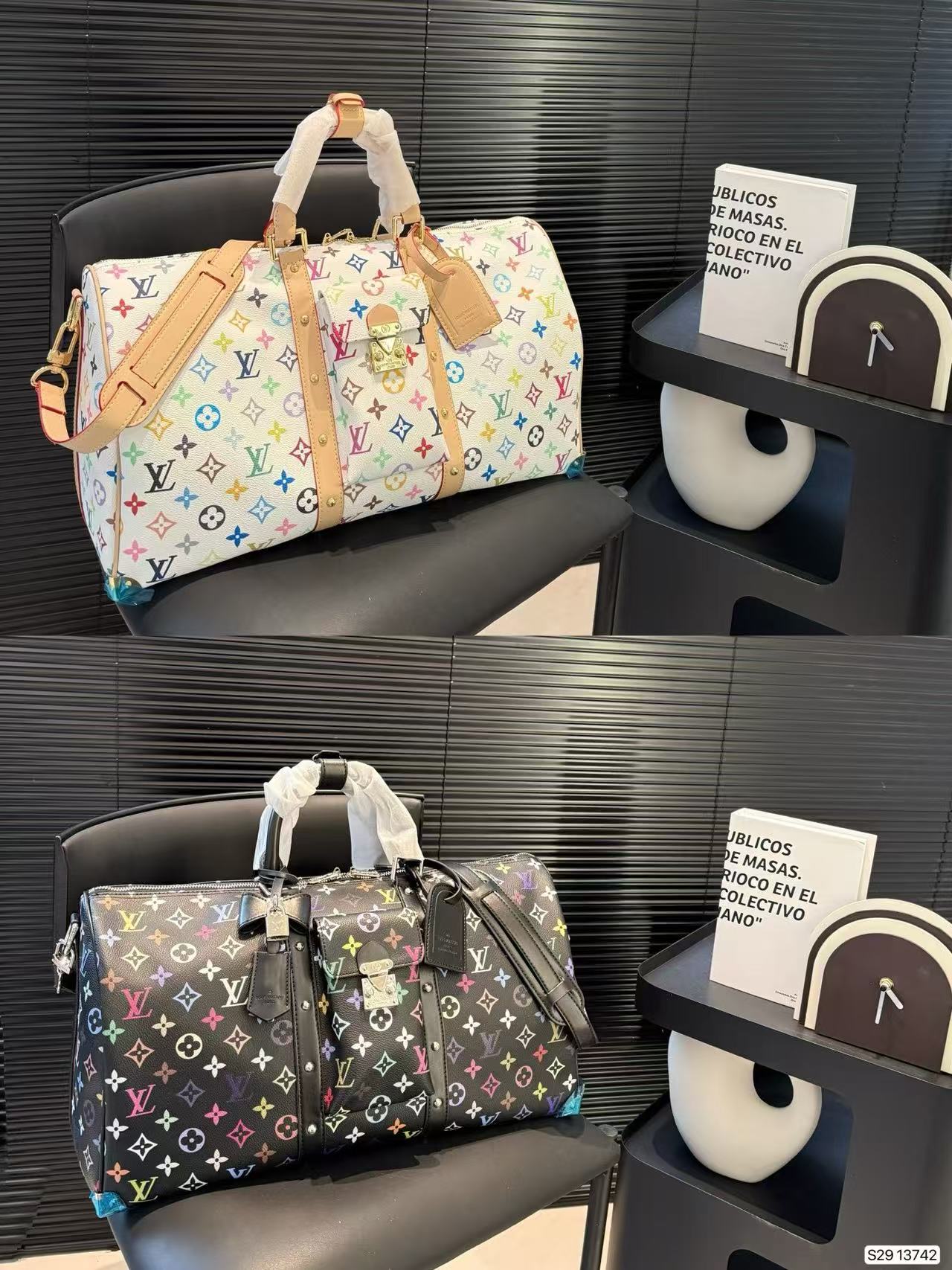 LV Tri-color series travel bag