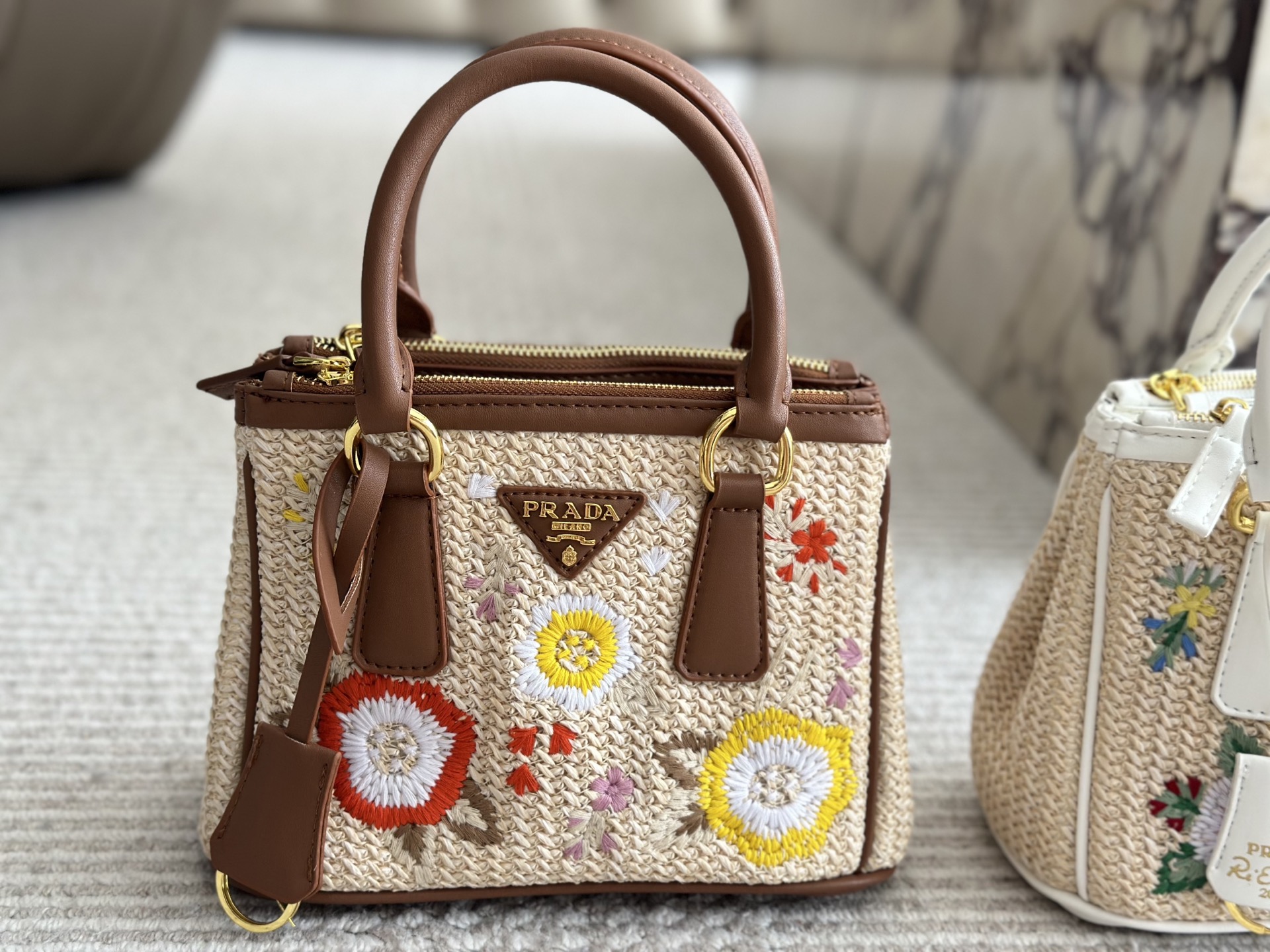 Prada Beautiful straw bag