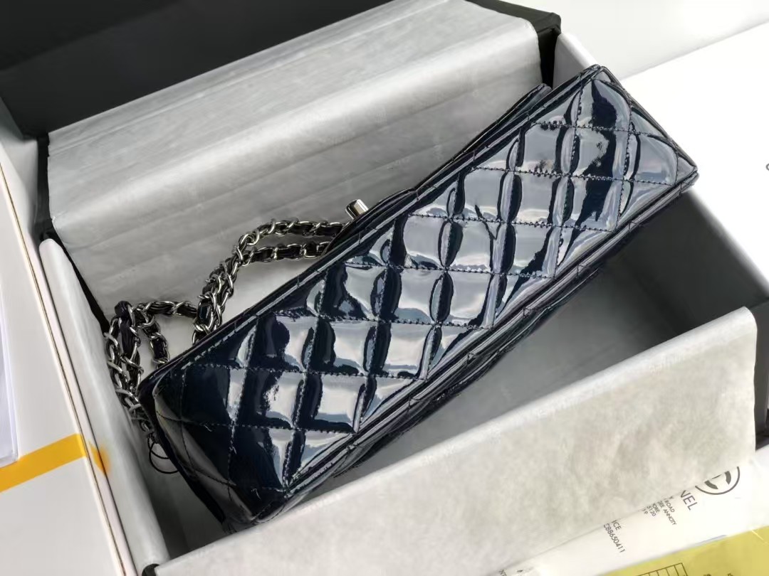 High Chanel classic flap bag Patent leather
