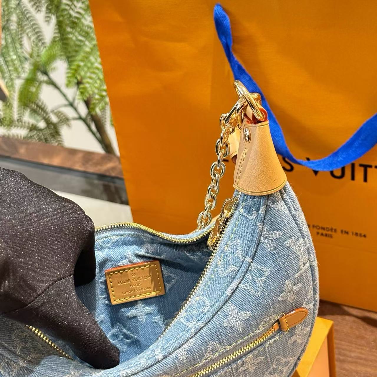 Louis Vuitton Denim Moon Bag