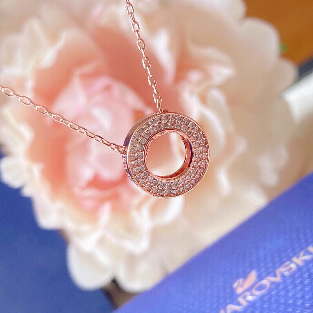 Swarovski round necklace clavicle chain gift