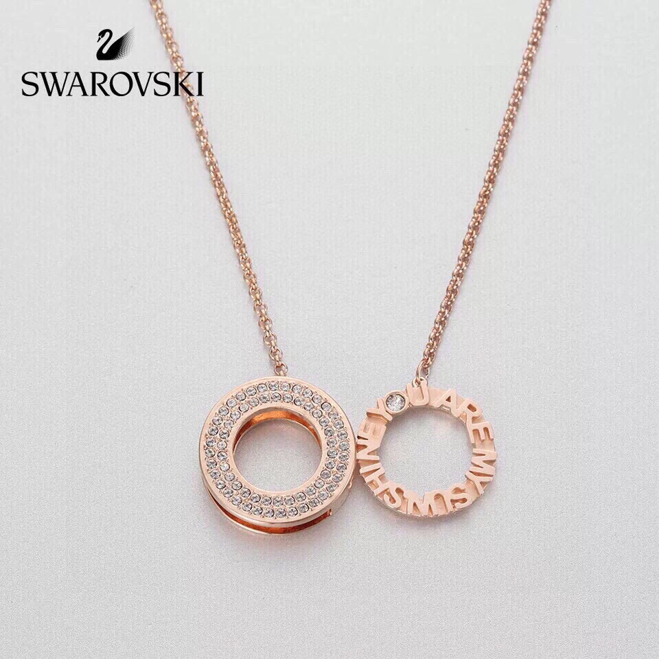Swarovski round necklace clavicle chain gift