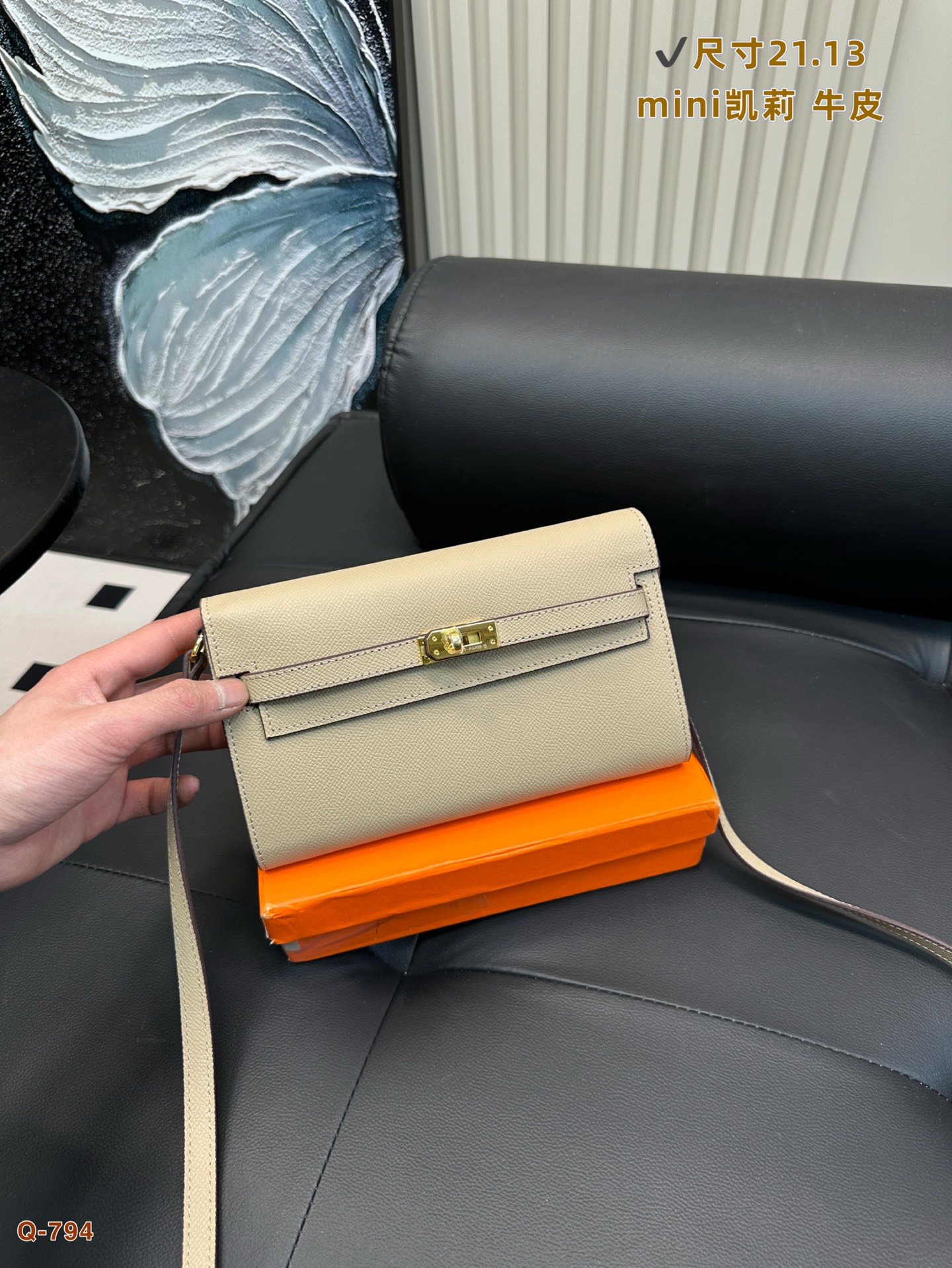 Hermès Kelly leather handbag Fashionable and easy to match armpit bag crossbody bag handbag high cost performance