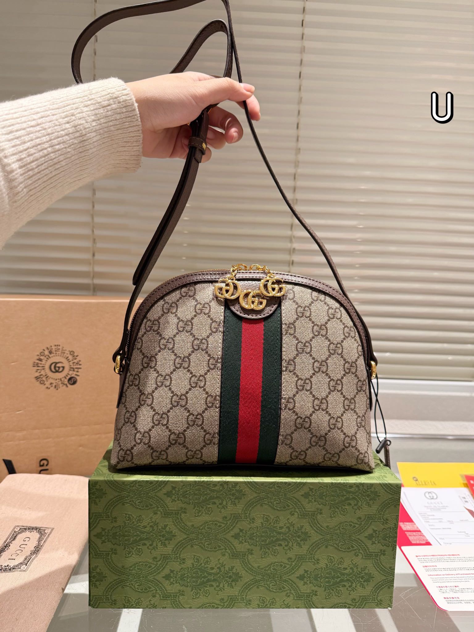 Gucci oidia Shell bag