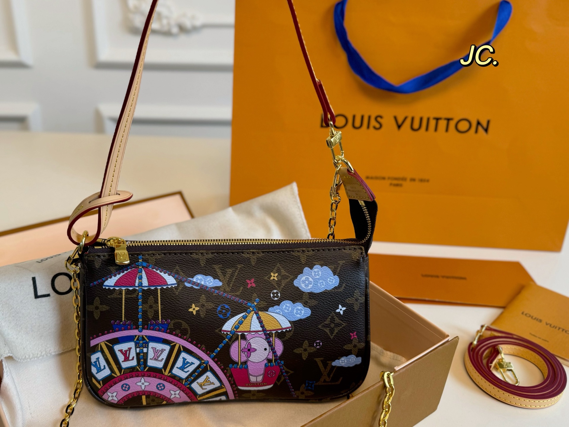 Louis Vuitton's new graffiti chain mahjong bag
