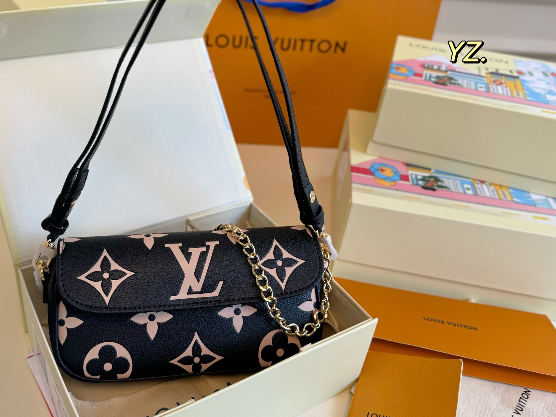 Louis Vuitton embossed mahjong bag armpit bag