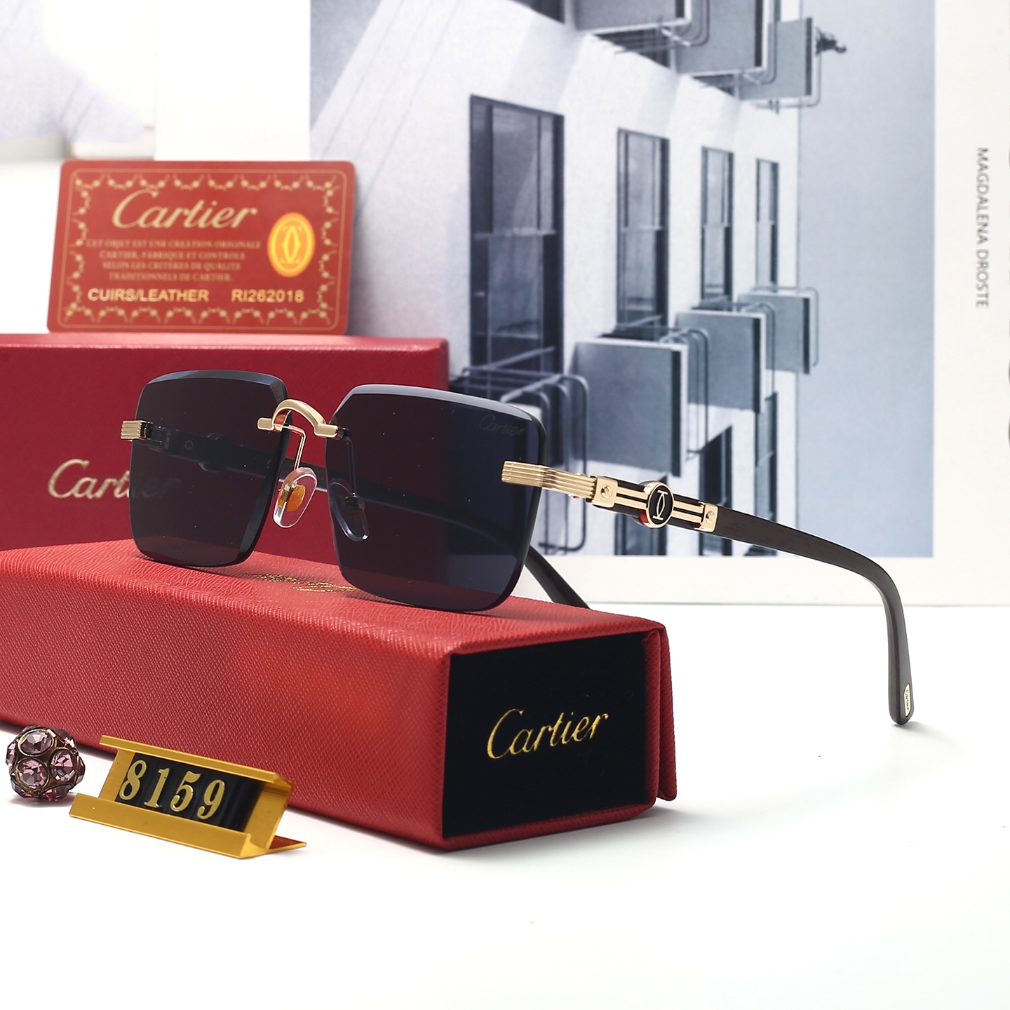 Cartier European and American fashion sunglasses sunshade