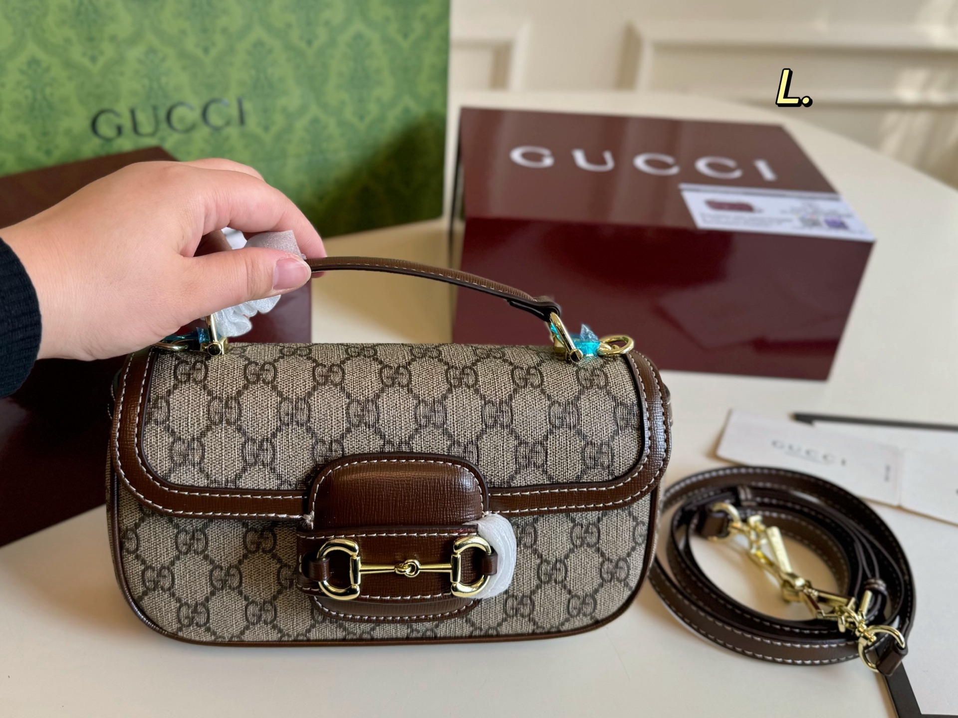 Gucci 1955 portable saddle baguette bag