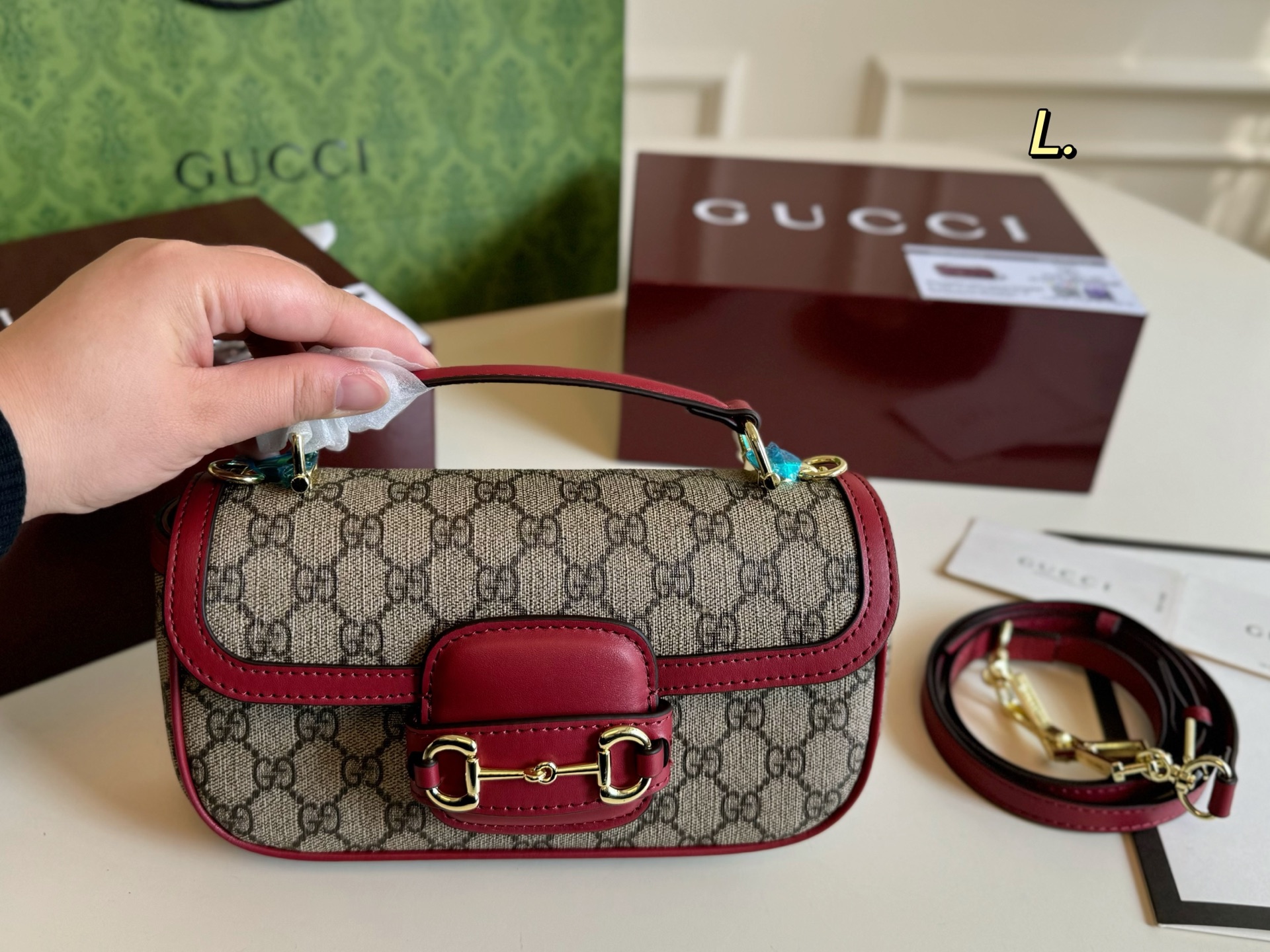 Gucci 1955 portable saddle baguette bag