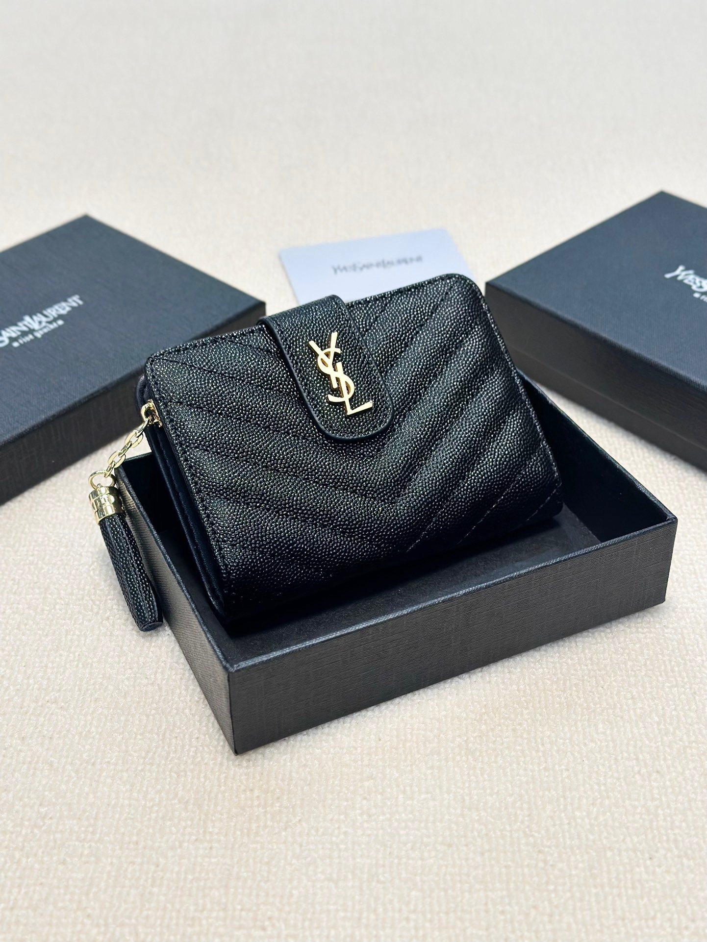 YSL new tri-fold short wallet