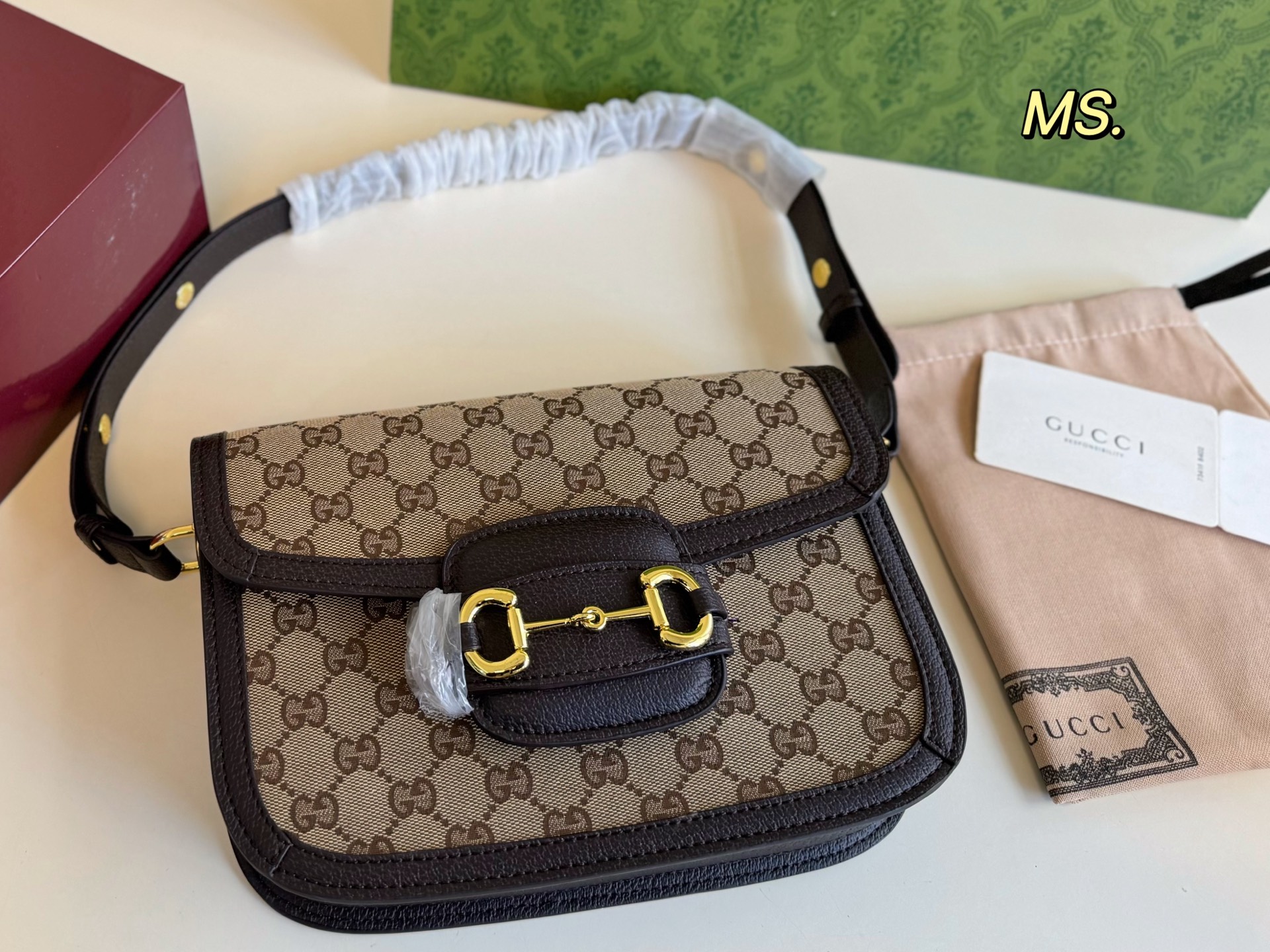 Gucci new 1955 saddle bag