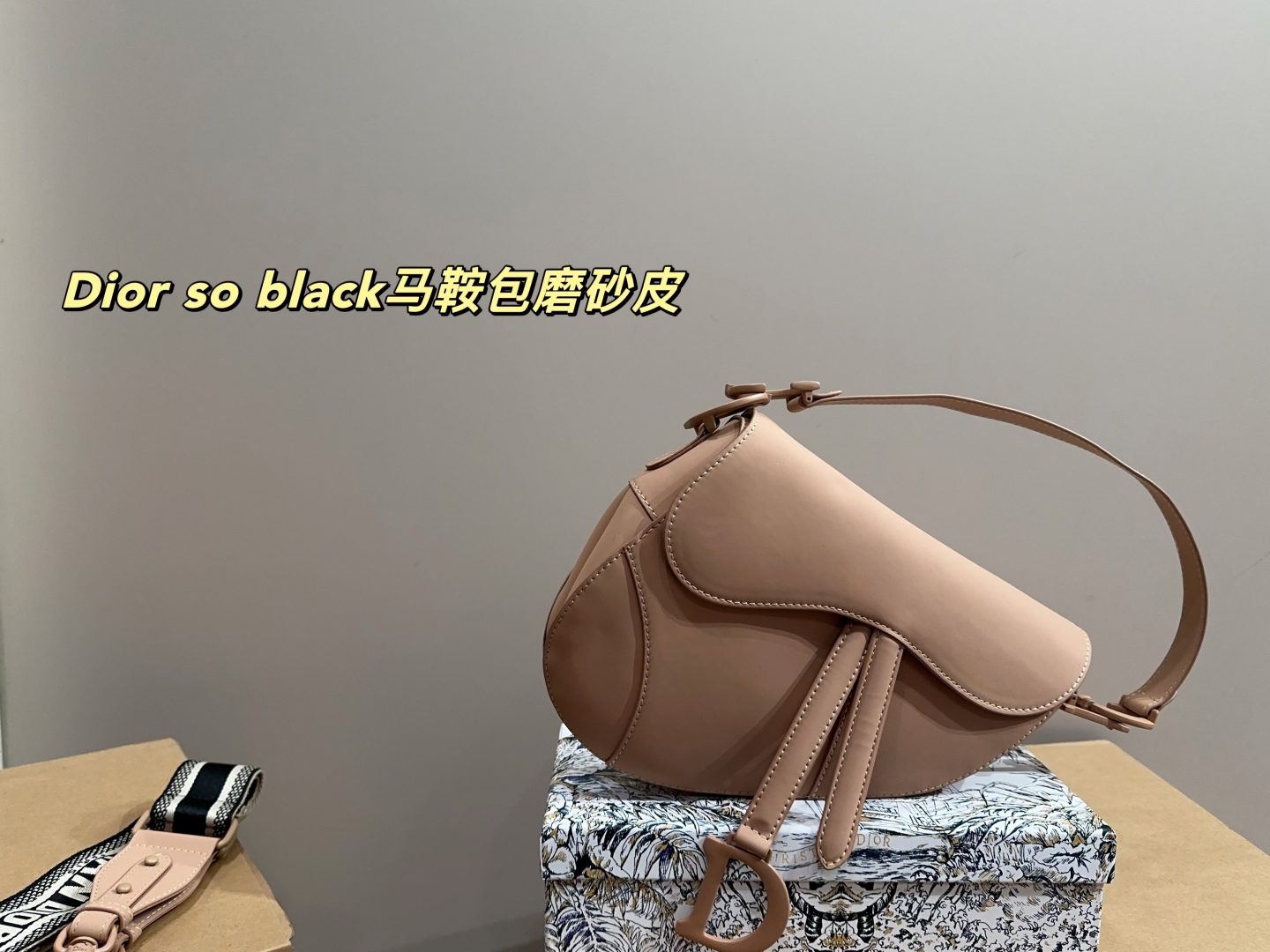 Dior saddle bag nubuck leather simple classic
