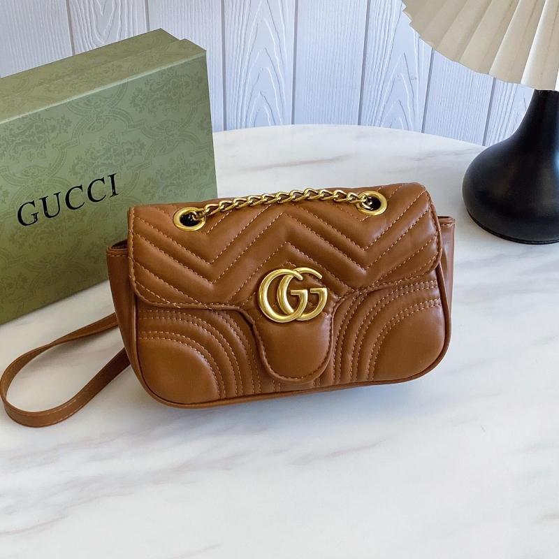 Gucci solid color shoulder crossbody bag