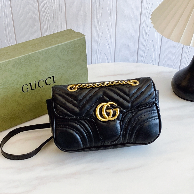 Gucci solid color shoulder crossbody bag