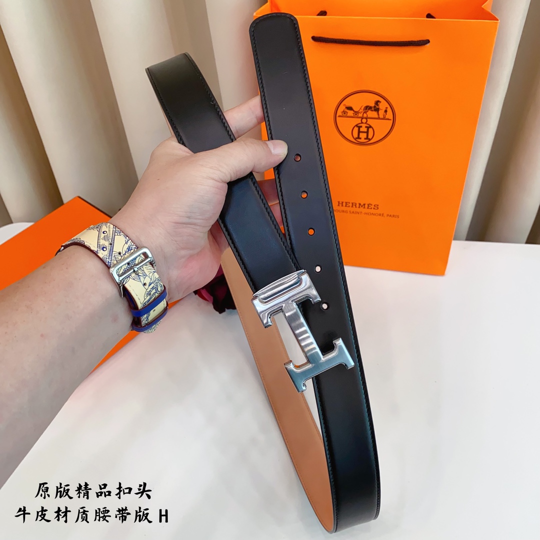 Hermès men's belt is simple and elegant