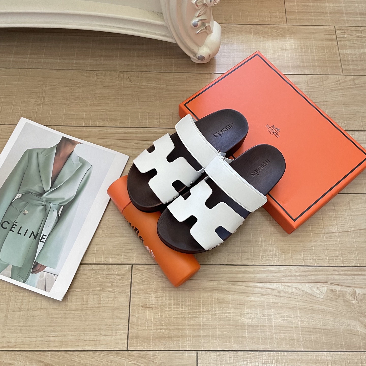 Hermès new thick-soled slippers for early spring